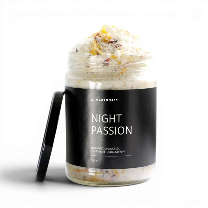 [AS-02SALT-NIGHTP00CZ] Almara Soap - Koupelová sůl Night Passion 450g