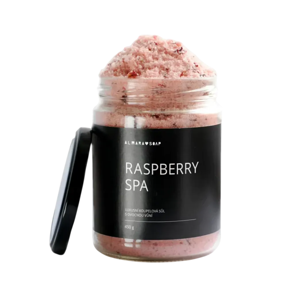 [AS-02SALT-RASBRY00CZ] Almara Soap - Koupelová sůl Raspberry Spa 450g