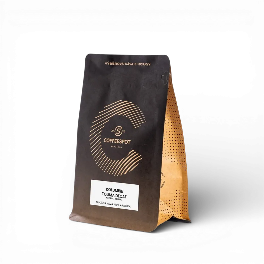 CoffeeSpot - Kolumbie Tolima proces sugarcane Decaf 250g