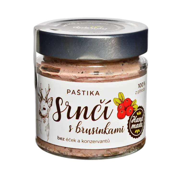 [301004] Dobroty z přírody - Paštika srnčí s brusinkami 150g