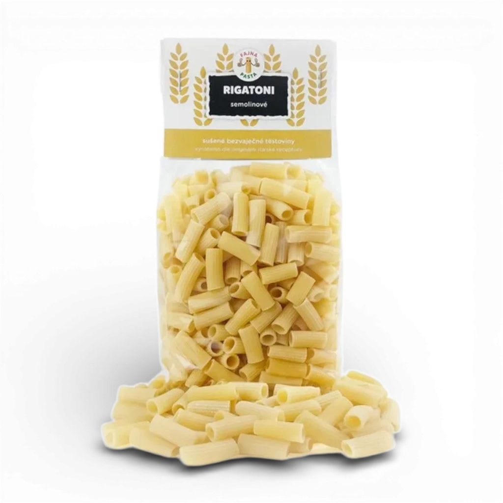 [071] Fajna pasta - Semolinové těstoviny Rigatoni 400g