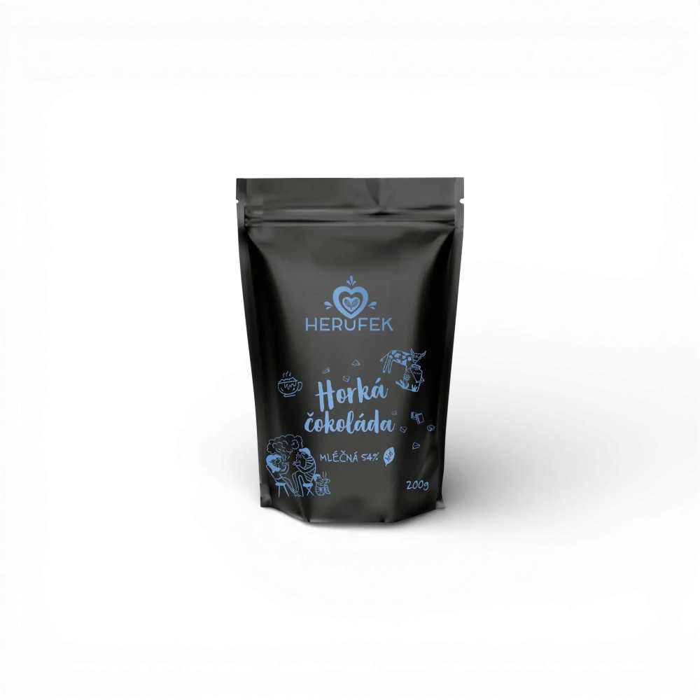 [95] Herůfek - Horká čokoláda mléčná 54% Bio 200g