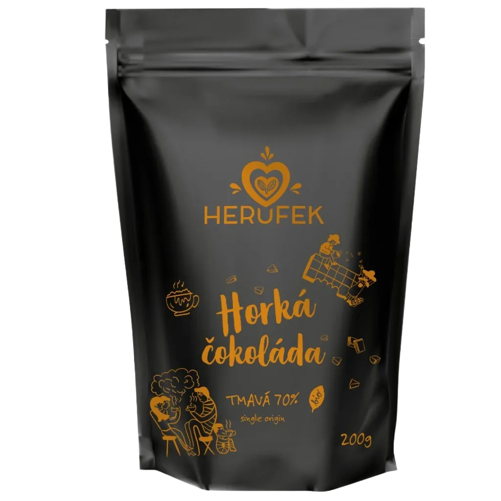 [337] Herůfek - Horká čokoláda tmavá 70% Bio 200g