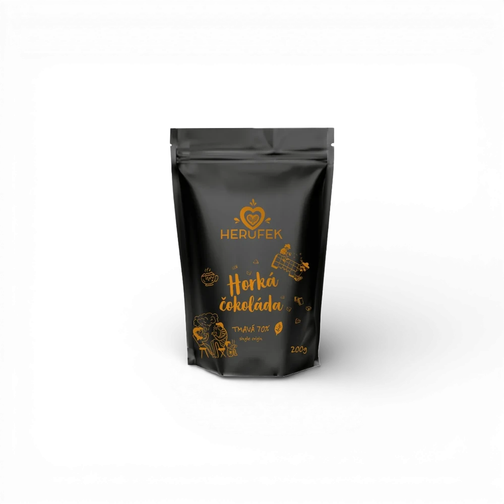 [337] Herůfek - Horká čokoláda tmavá 70% Bio 200g