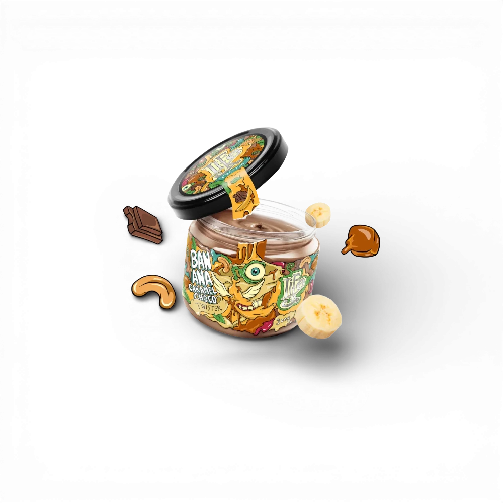 LifeLike - Twister Banana caramel choco 300g