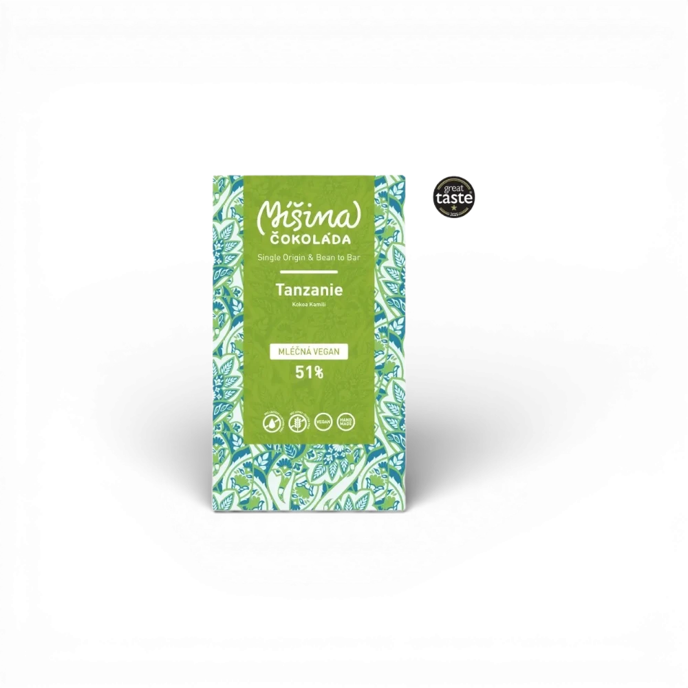 [1855374979099420] Míšina čokoláda - Veganská mléčná čokoláda 51% Tanzanie