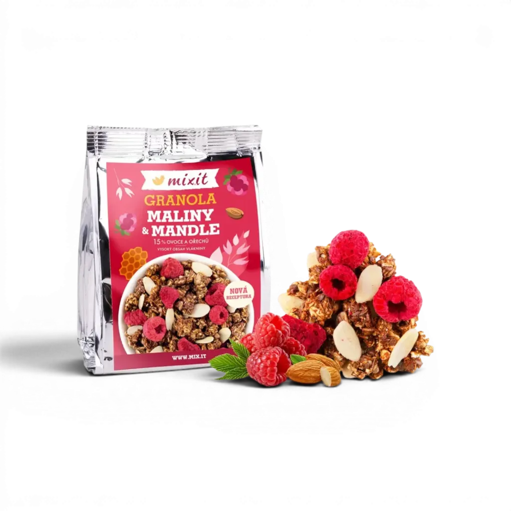 [1339363142139290] Mixit - Granola z pece maliny a mandle do kapsy 70g