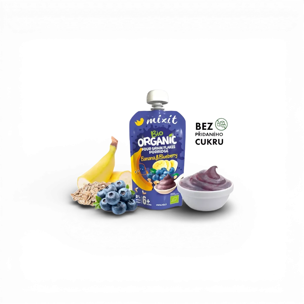 Mixit - BIO kapsička banán a borůvka 110g