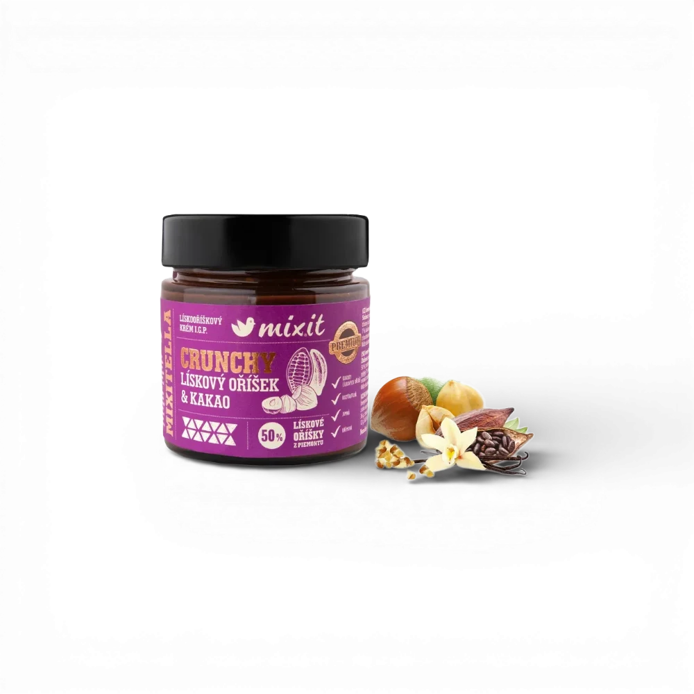 Mixit - Mixitella Crunchy Premium lískové oříšky z Piemontu a kakao 200g