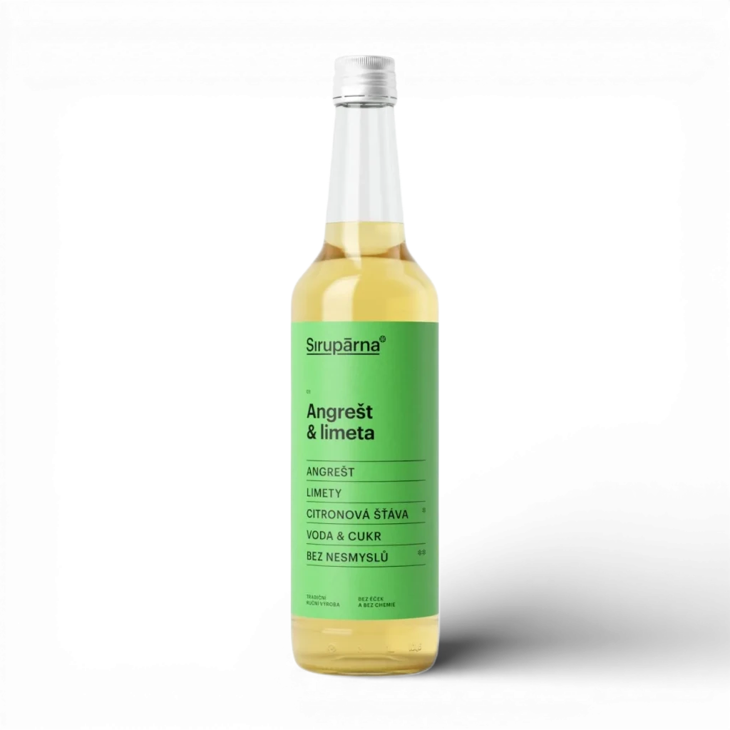 Sirupárna - Angrešt & limeta sirup 0,5l