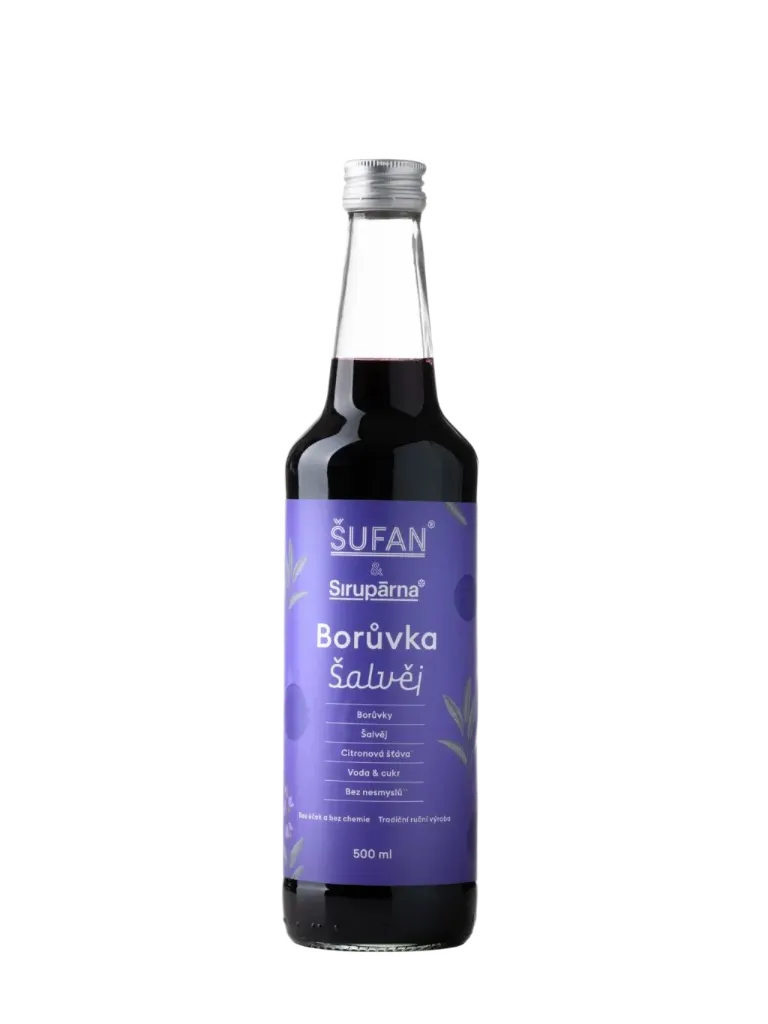 [SIR098] Sirupárna - Borůvka & Šalvěj sirup 0,5l