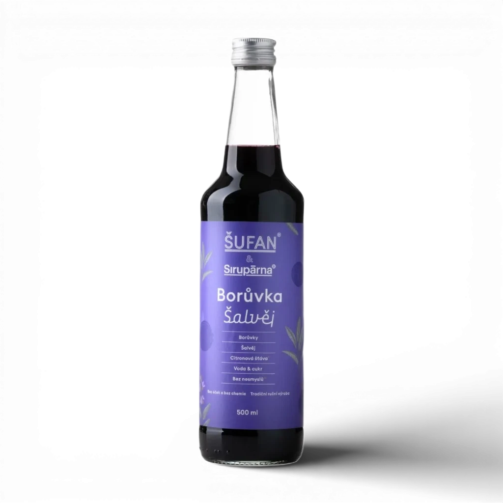 Sirupárna - Borůvka & Šalvěj sirup 0,5l
