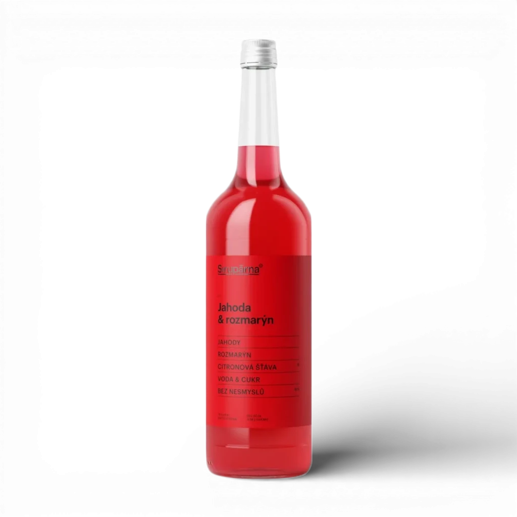 Sirupárna - Jahoda & rozmarýn sirup 0,5l