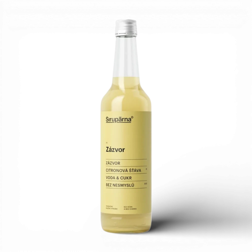 Sirupárna - Zázvorový sirup  0,5l