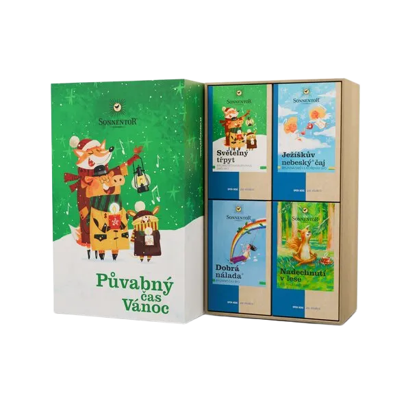 [33458] Sonnentor - Dárková kazeta čajová - Půvabný čas Vánoc 102,6g