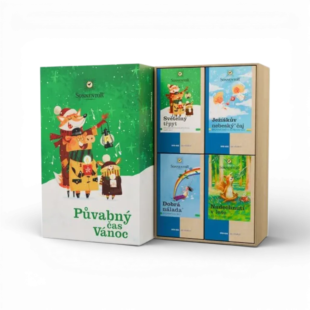 [33458] Sonnentor - Dárková kazeta čajová - Půvabný čas Vánoc 102,6g