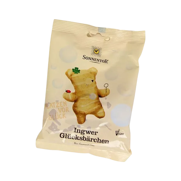 [00055] Sonnentor - Gumoví medvídci se zázvorem - Štěstí bio 100g