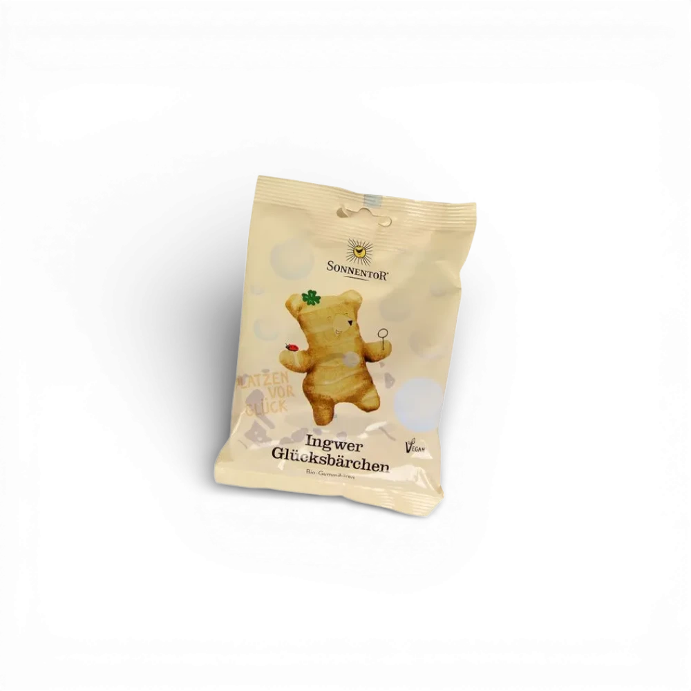 [00055] Sonnentor - Gumoví medvídci se zázvorem - Štěstí bio 100g