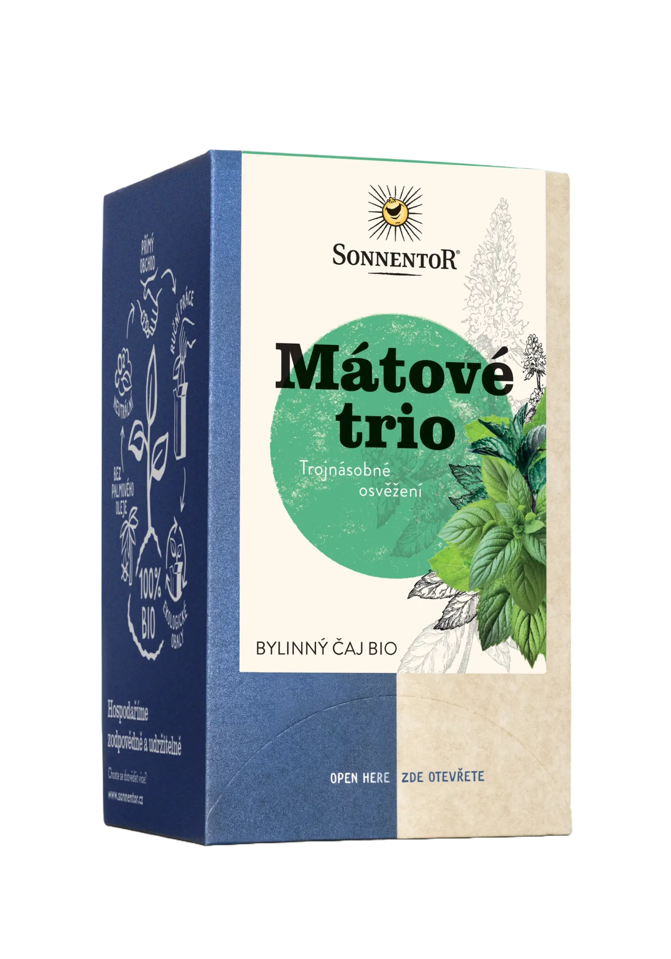 Sonnentor - Mátové trio bio 21,6 g porc. dvoukomorový