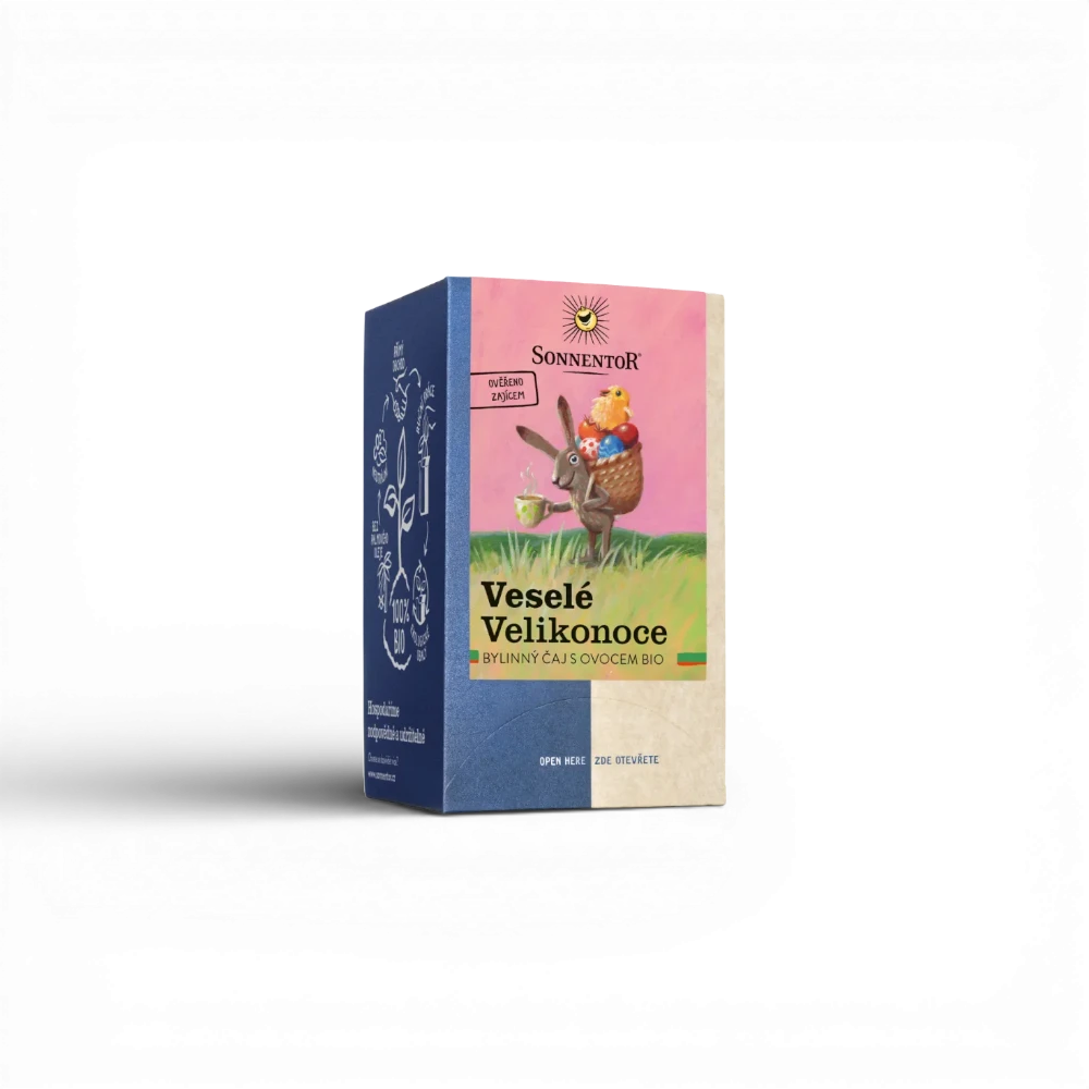 [02577] Sonnentor - Veselé Velikonoce Bio 27g porc. dvoukomorový