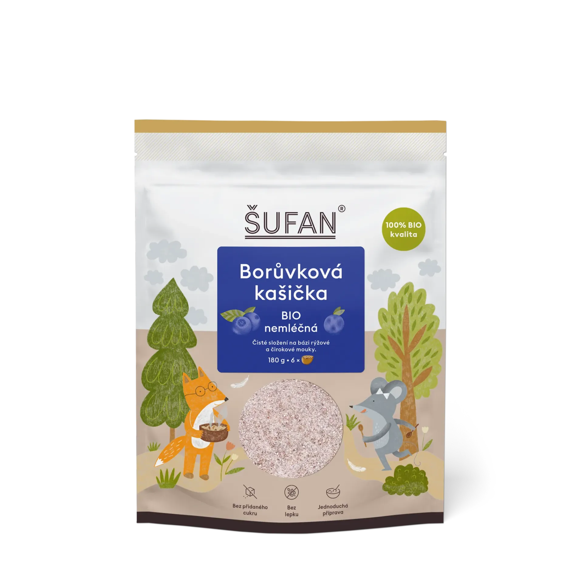 [C 78] Šufan - Borůvková kašička BIO nemléčná  180 g
