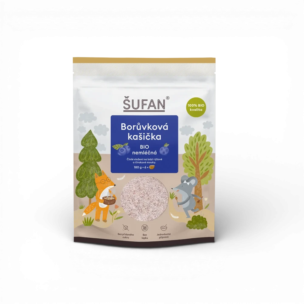 [C 78] Šufan - Borůvková kašička BIO nemléčná  180 g