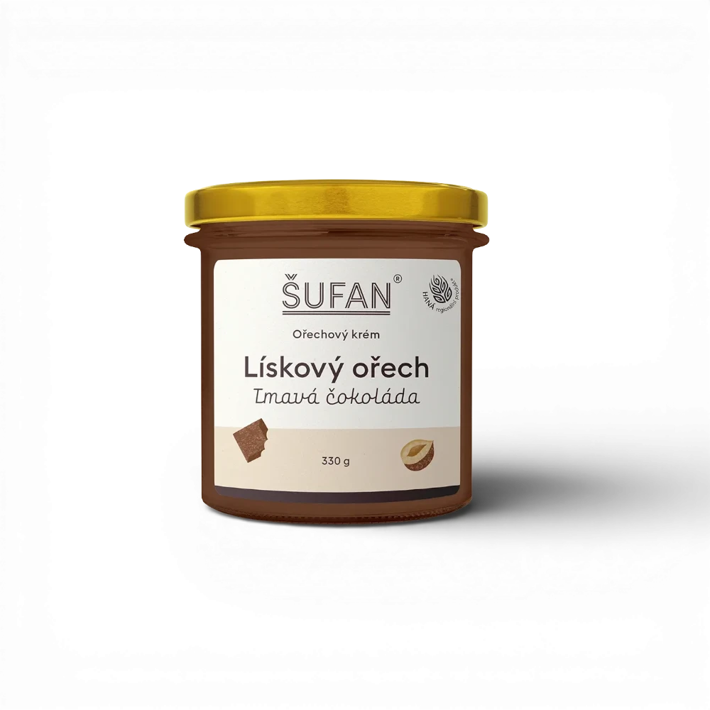 Šufan - Lískový ořech s tmavou čokoládou 330 g