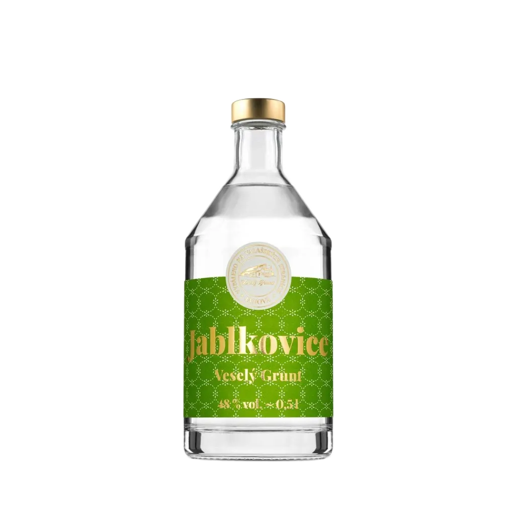 [1843175372916350] Veselý Grunt - Jablkovice kulatá 48% 0,5l