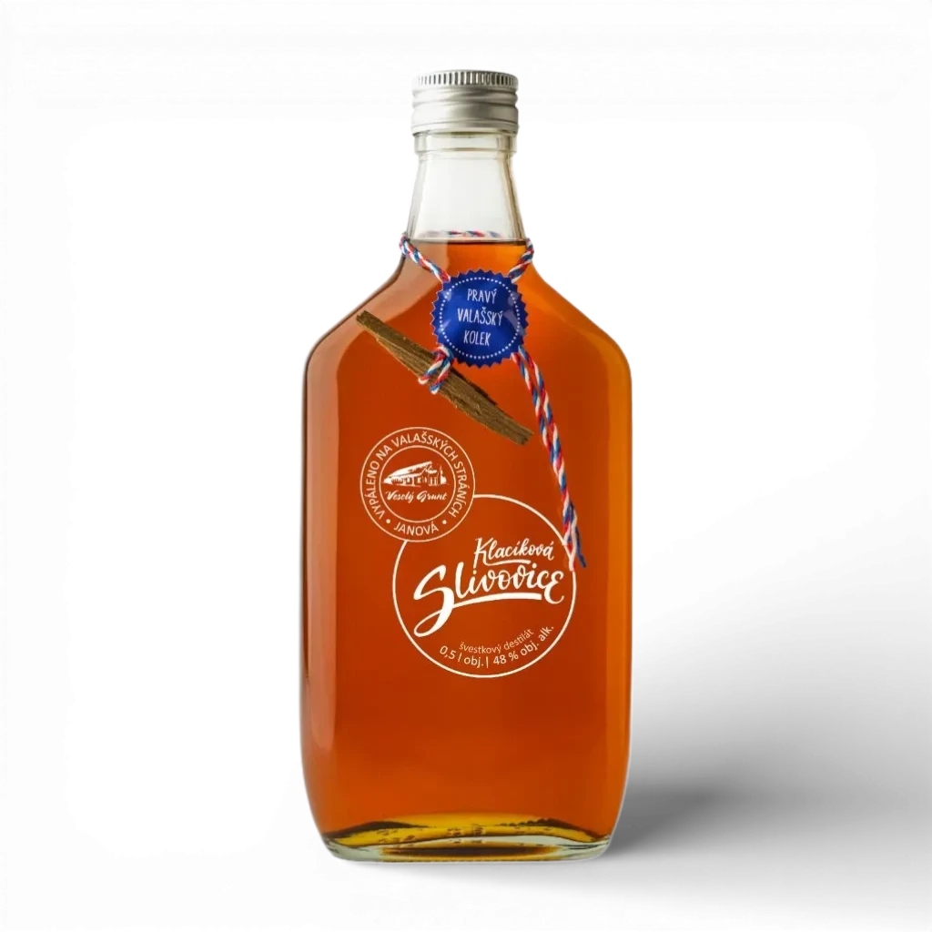 [50018] Veselý Grunt - Slivovice klacíková 48% 0,5l