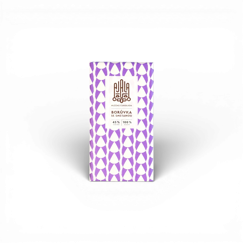Ajala Chocolate - Borůvková se smetanou 45% 45g