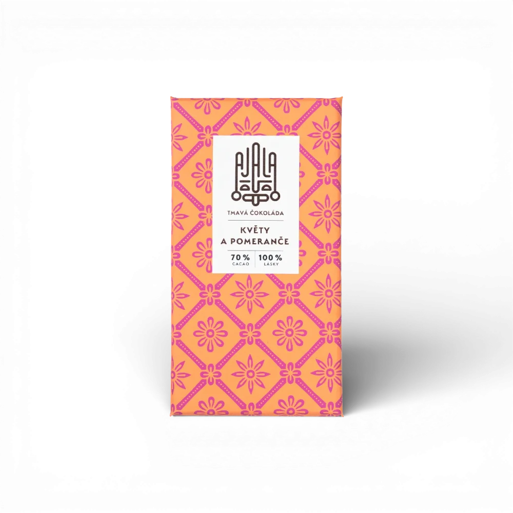 Ajala Chocolate - Květy a pomeranče 70% 45g