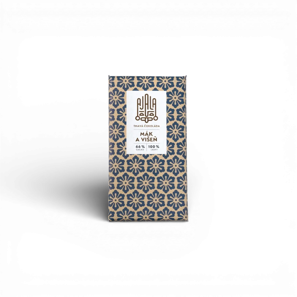 Ajala Chocolate - Mák a višeň 53% 45g