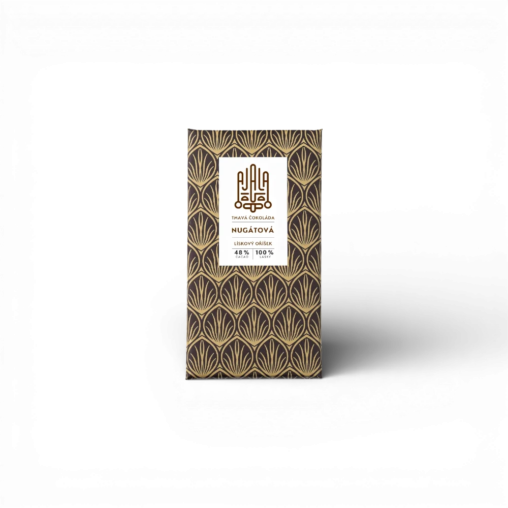 [560243] Ajala Chocolate - Nugát lískový oříšek 48% 45g