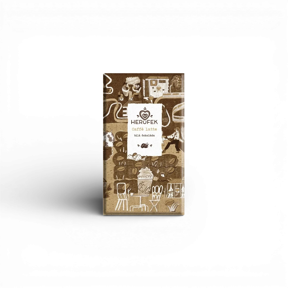 Herůfek - Čokoláda bílá Caffè Latte 40% 50g