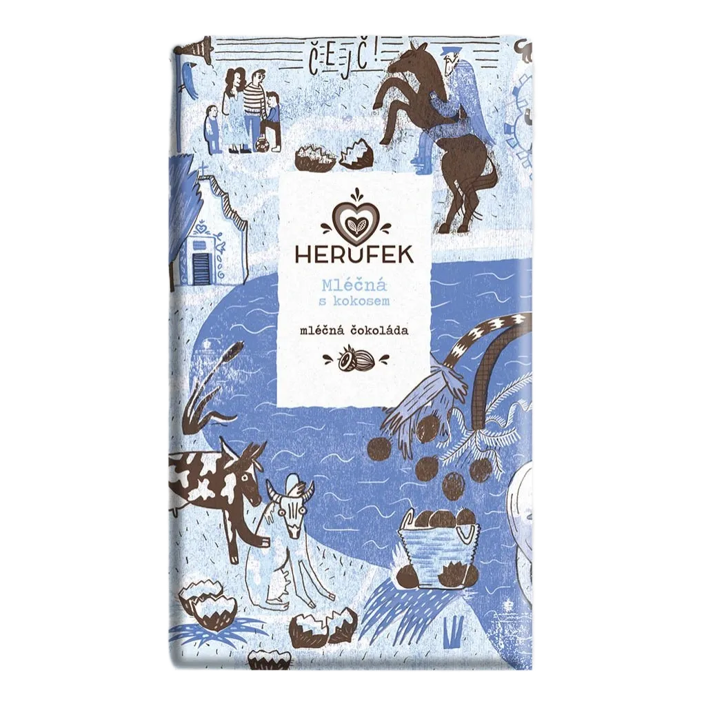 [56] Herůfek - Čokoláda mléčná s kokosem 52% Belize (Maya Mountain) 50g