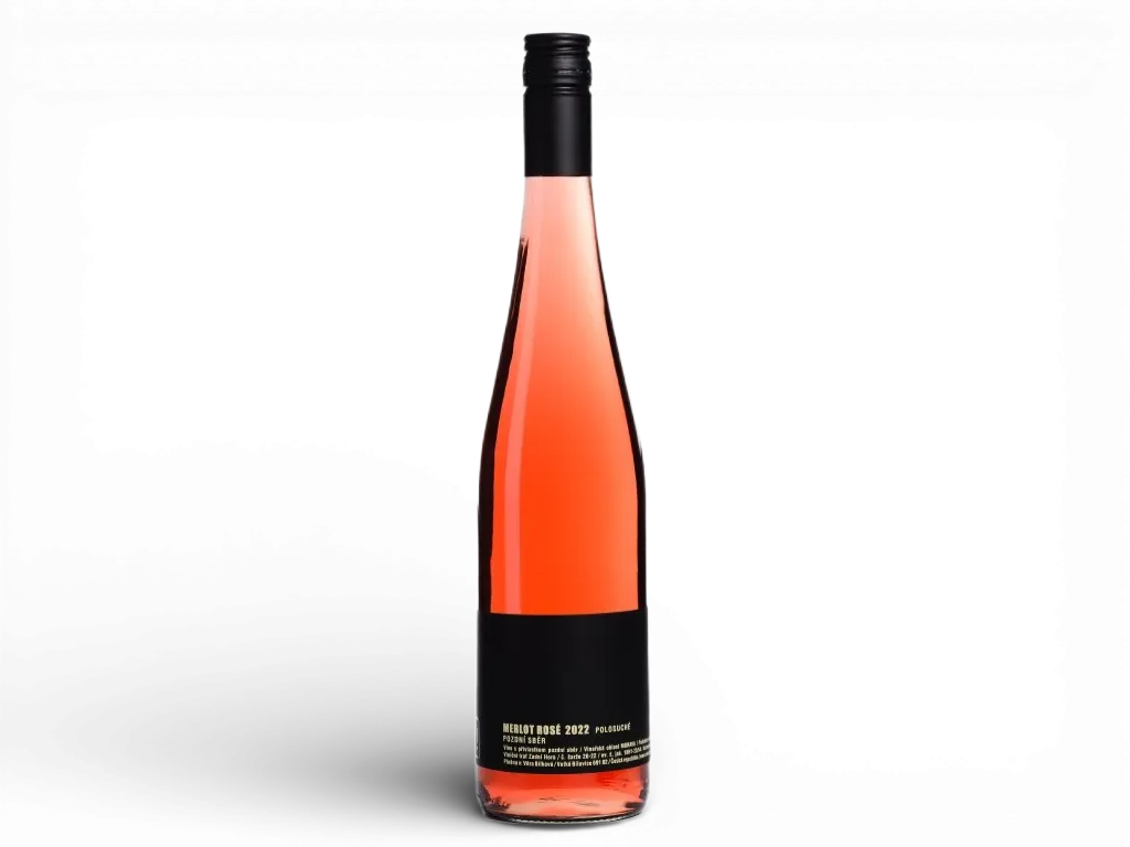 Vinařství Bílkovi - Merlot rosé 2024, růžové, pozdní sběr, suché, alk. 13 %, 0,75l