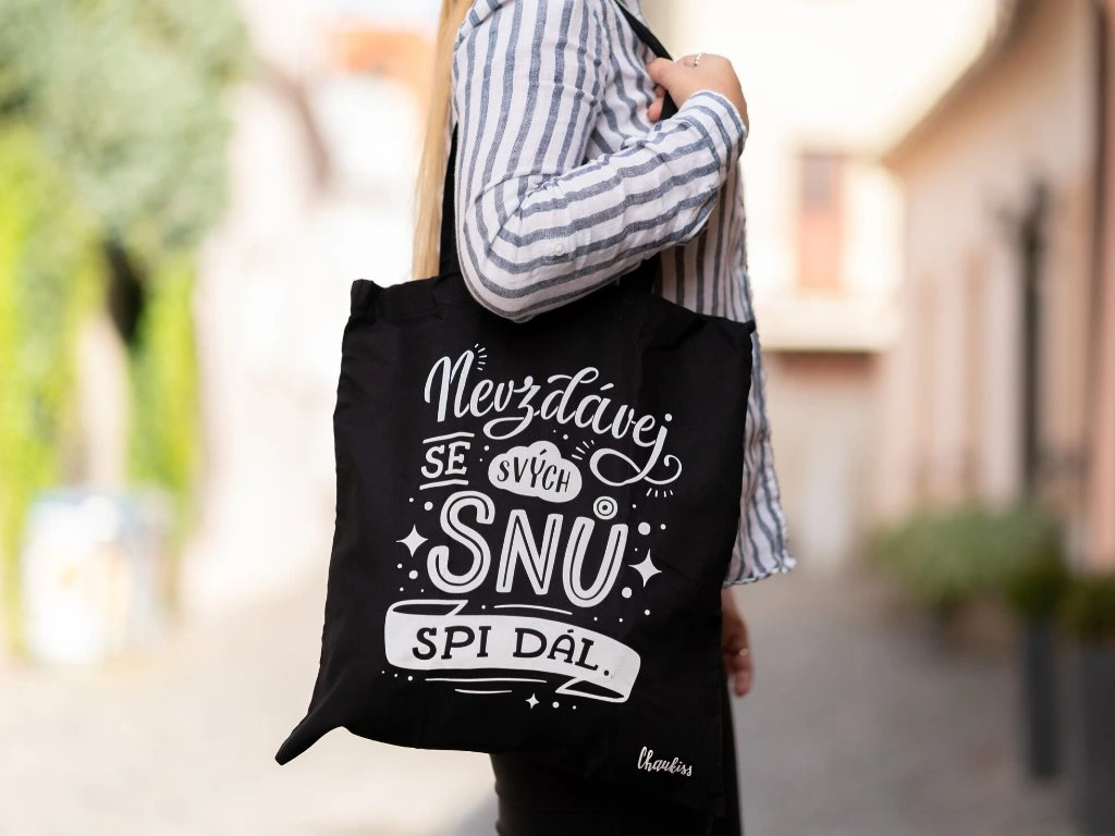 Chaukiss - Plátěná taška - Nevzdávej se svých snů, spi dál