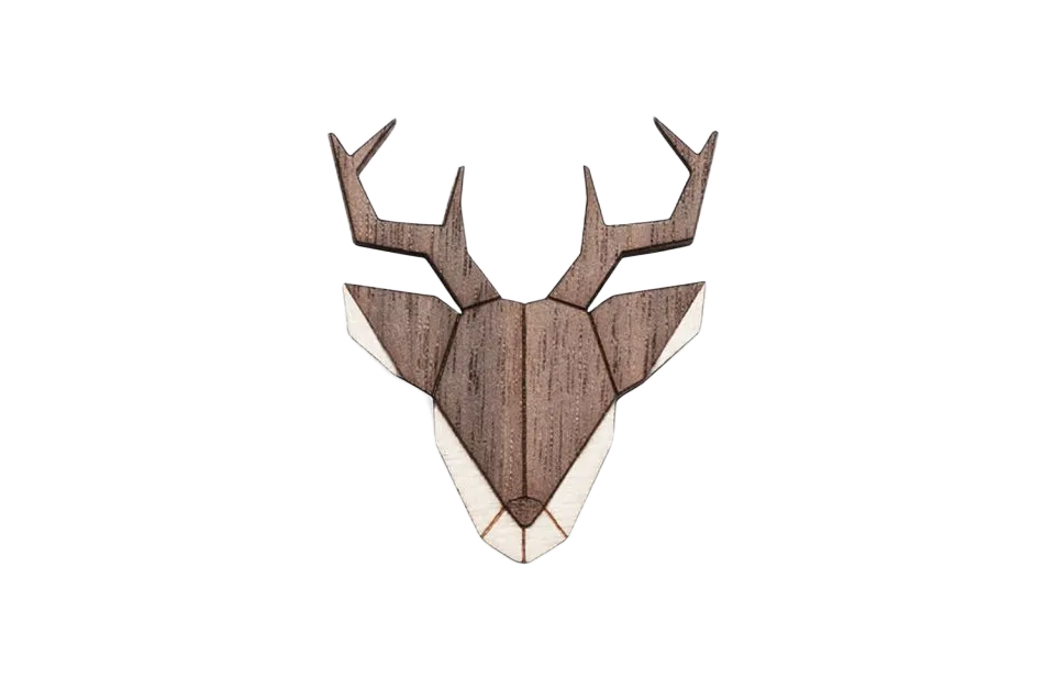 [Deer Brooch - Dřevěná brož Deer Brooch] BeWooden - Dřevěná brož Deer Brooch