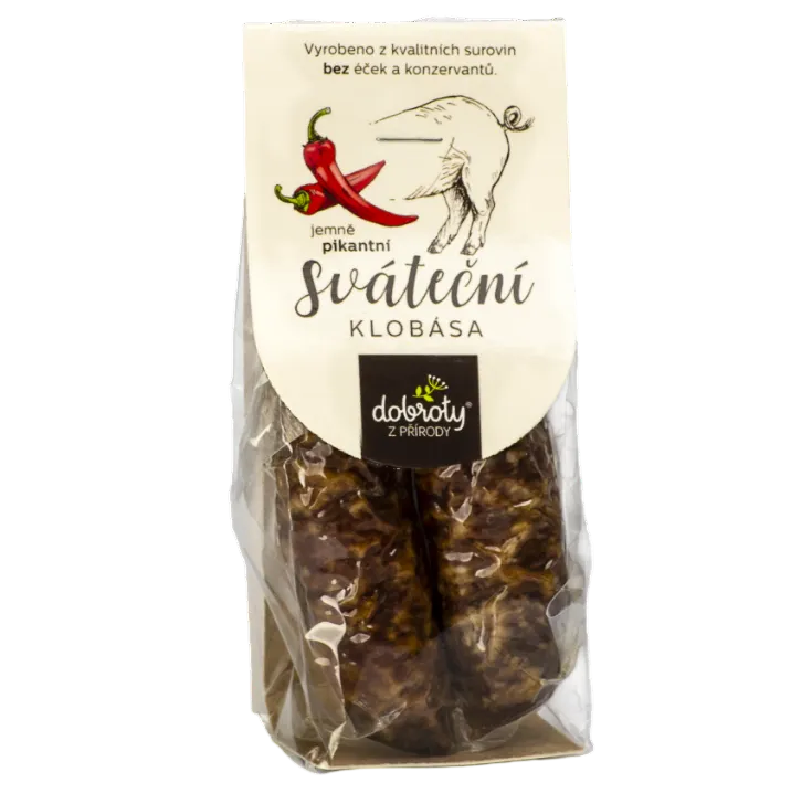 Dobroty z přírody - Sváteční klobása jemně pinkantní