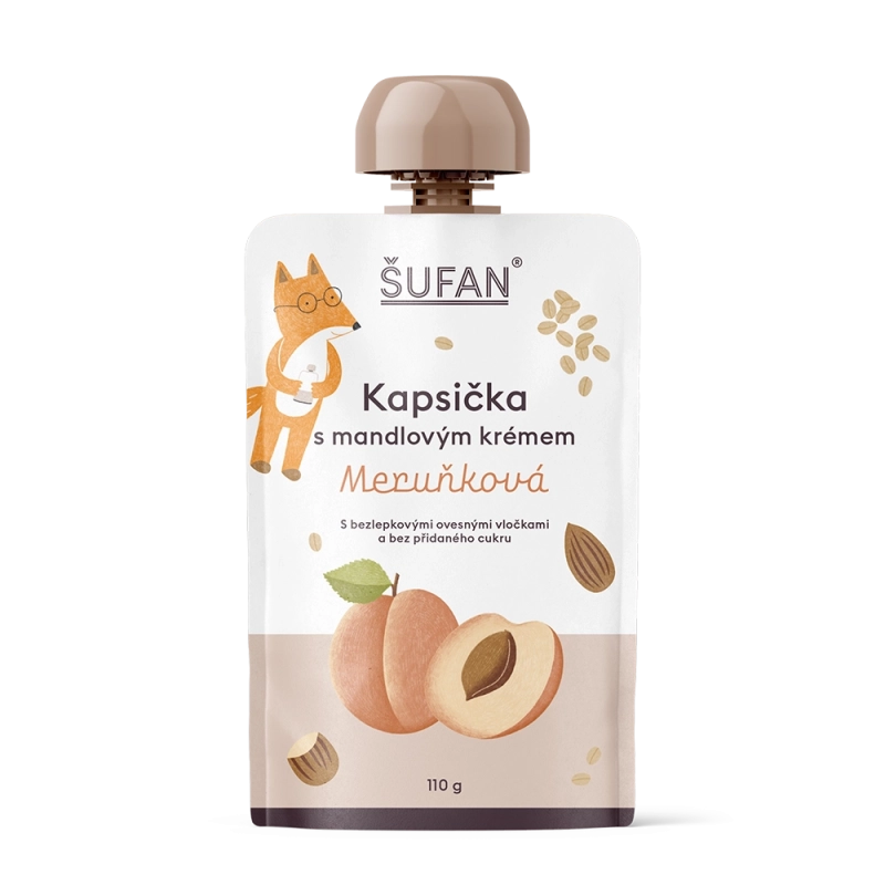 Šufan - Kapsička s mandlovým krémem, meruňková 110g
