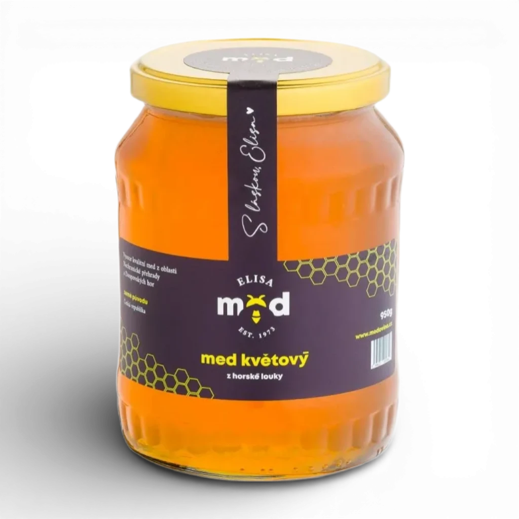 [KVA-MEDZHORSKELOUKY-0.95] Elisa - Med květový z horské louky 950g
