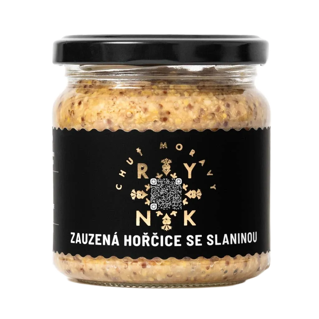 Chuť Moravy - Zauzená hořčice se slaninou 220ml