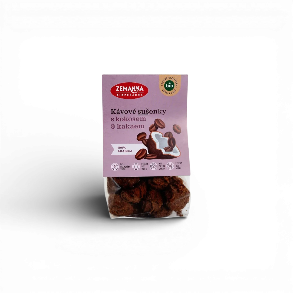 Zemanka Biopekárna - BIO Kávové sušenky s kokosem 100g