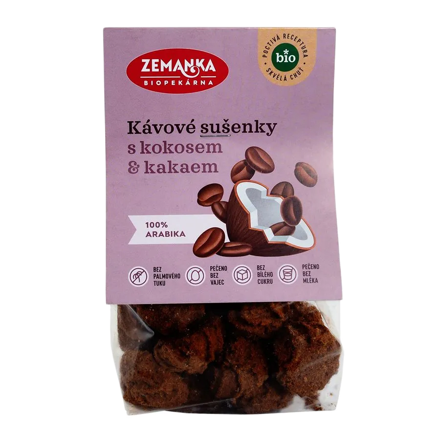 [SUS05] Zemanka Biopekárna - BIO Kávové sušenky s kokosem 100g