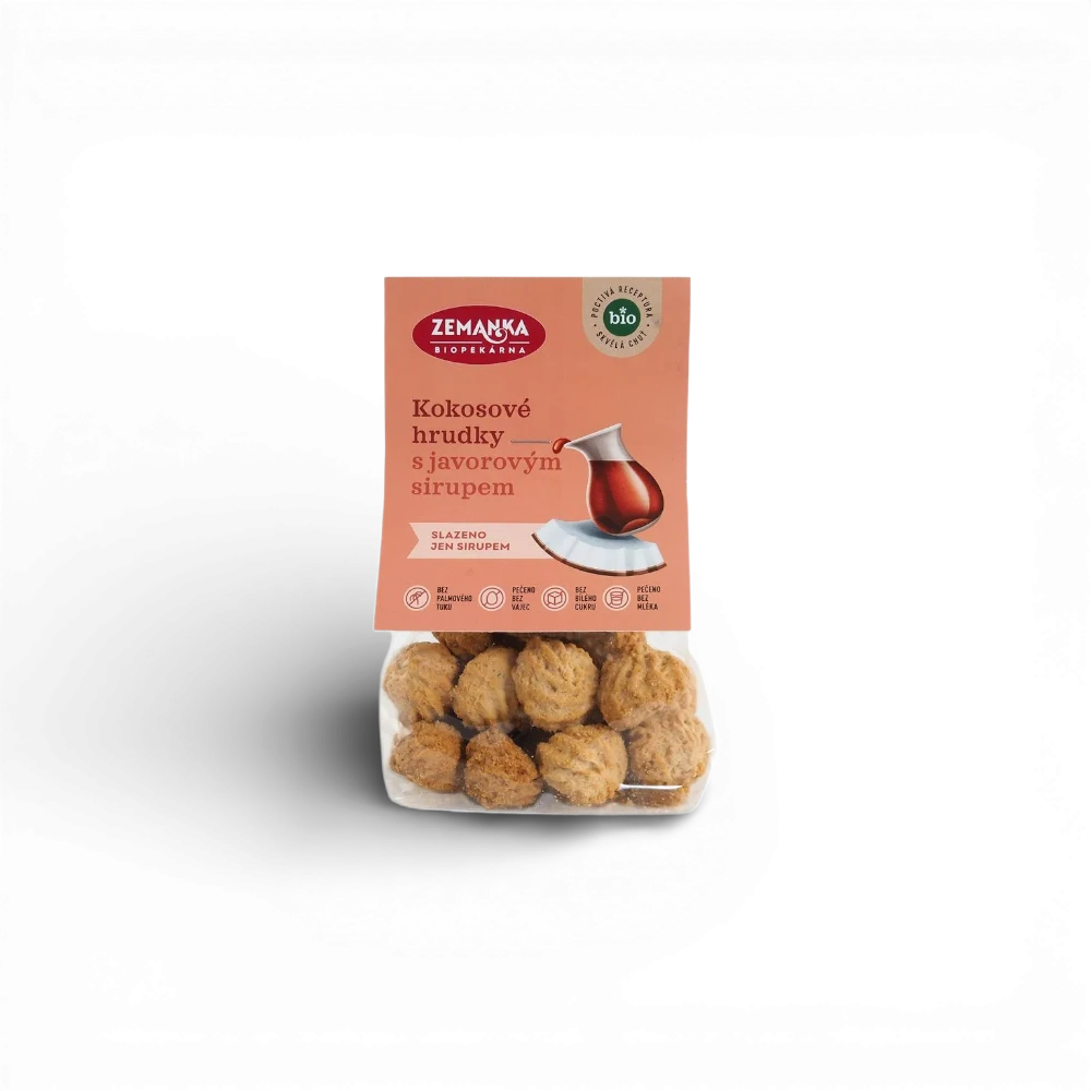 Zemanka Biopekárna - BIO kokosky s javorovým sirupem 100g