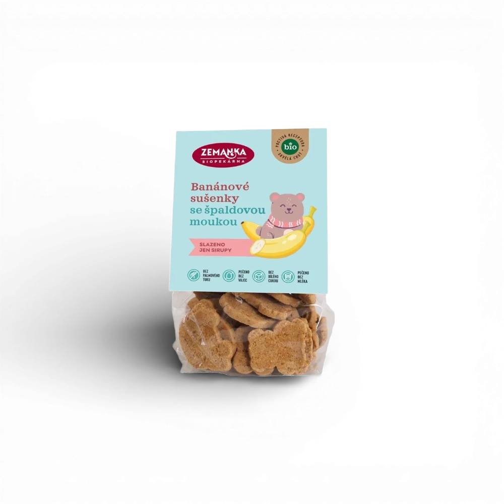 Zemanka Biopekárna - BIO špaldové banánové sušenky 100g