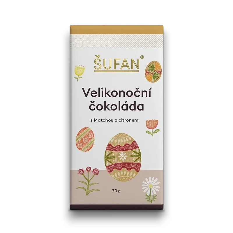 [N 10] Šufan - Velikonoční čokoláda s matchou a citronem 70g