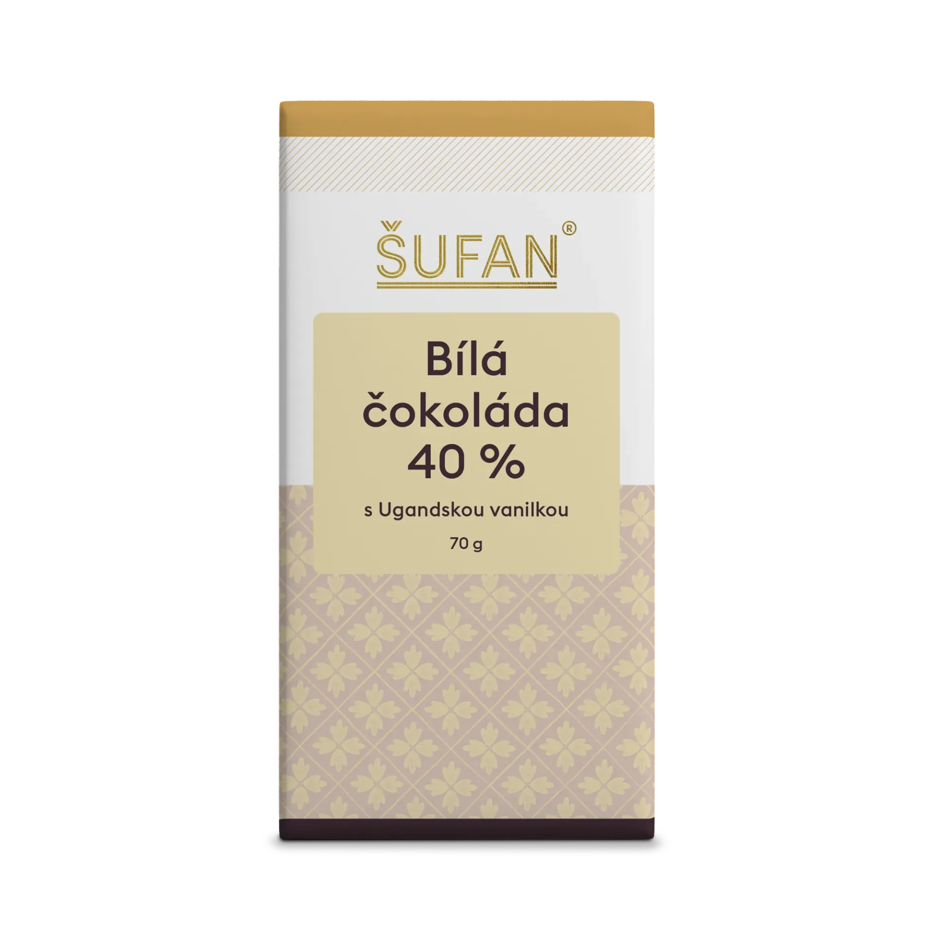 Šufan - Čokoláda bílá s ugandskou vanilkou 70g