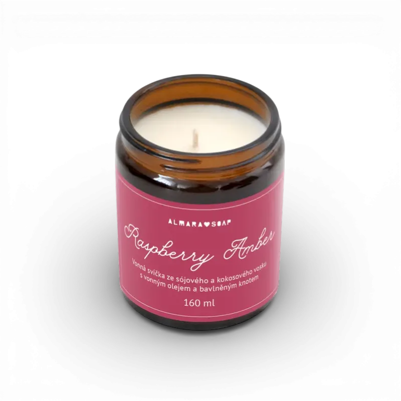 Almara Soap - Vonná svíčka Raspberry Amber 160ml