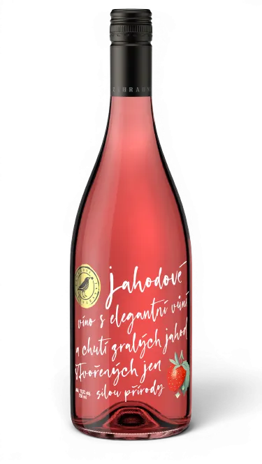 [102132] Zahradní vinařství - Ovocné víno Jahoda 0,75l
